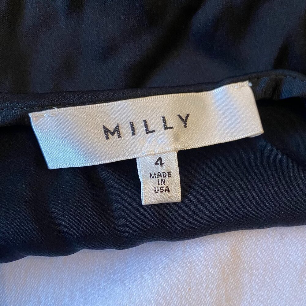 Milly Black Short-Sleeve Silk Shirt - Picture 3 of 5